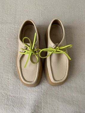 Clarks X Zara vanilla leather  Wallabee moccasins